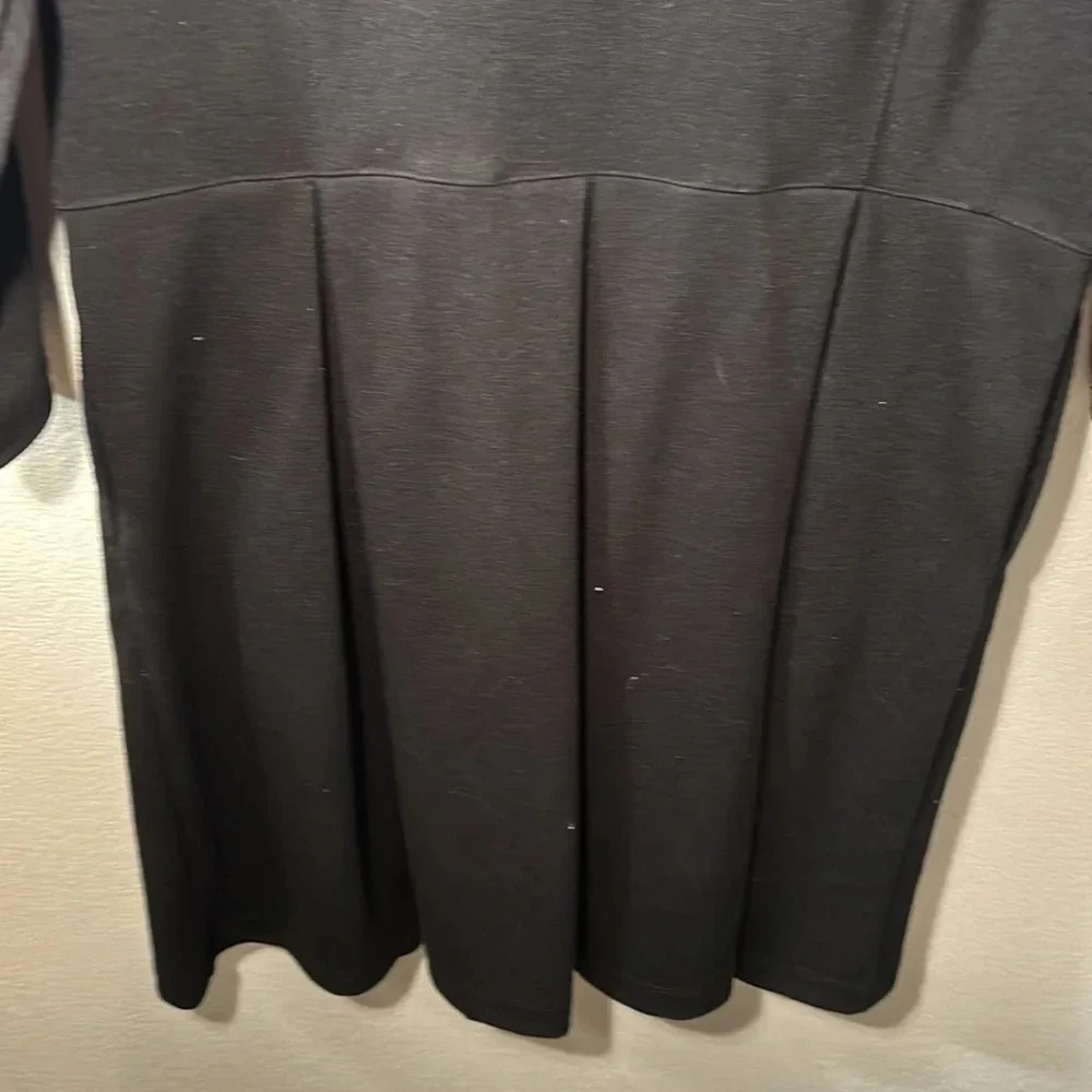Gap PONTE FIT-AND-FLARE DRESS with Pockets Black size M - Picture 6 of 9